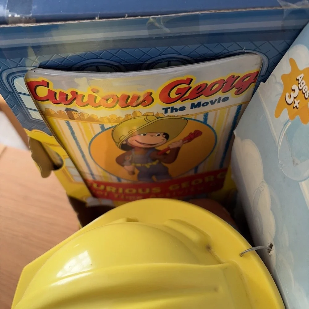 VINTAGE‎ NEW IN BOX Tool Time Curious George Plush Stuffed Animal 2005 - RARE